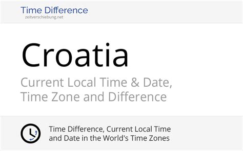 Croatia Current Local Time & Date, Time Zone and .